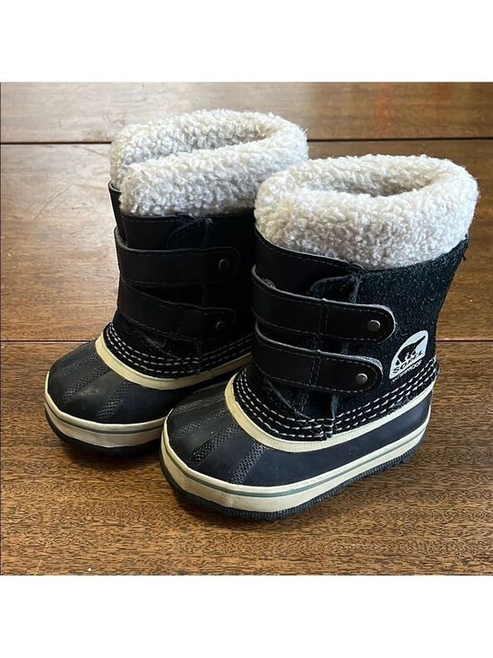 Sorel Other - Sorel Toddler Black Fur Lined Winter Boots